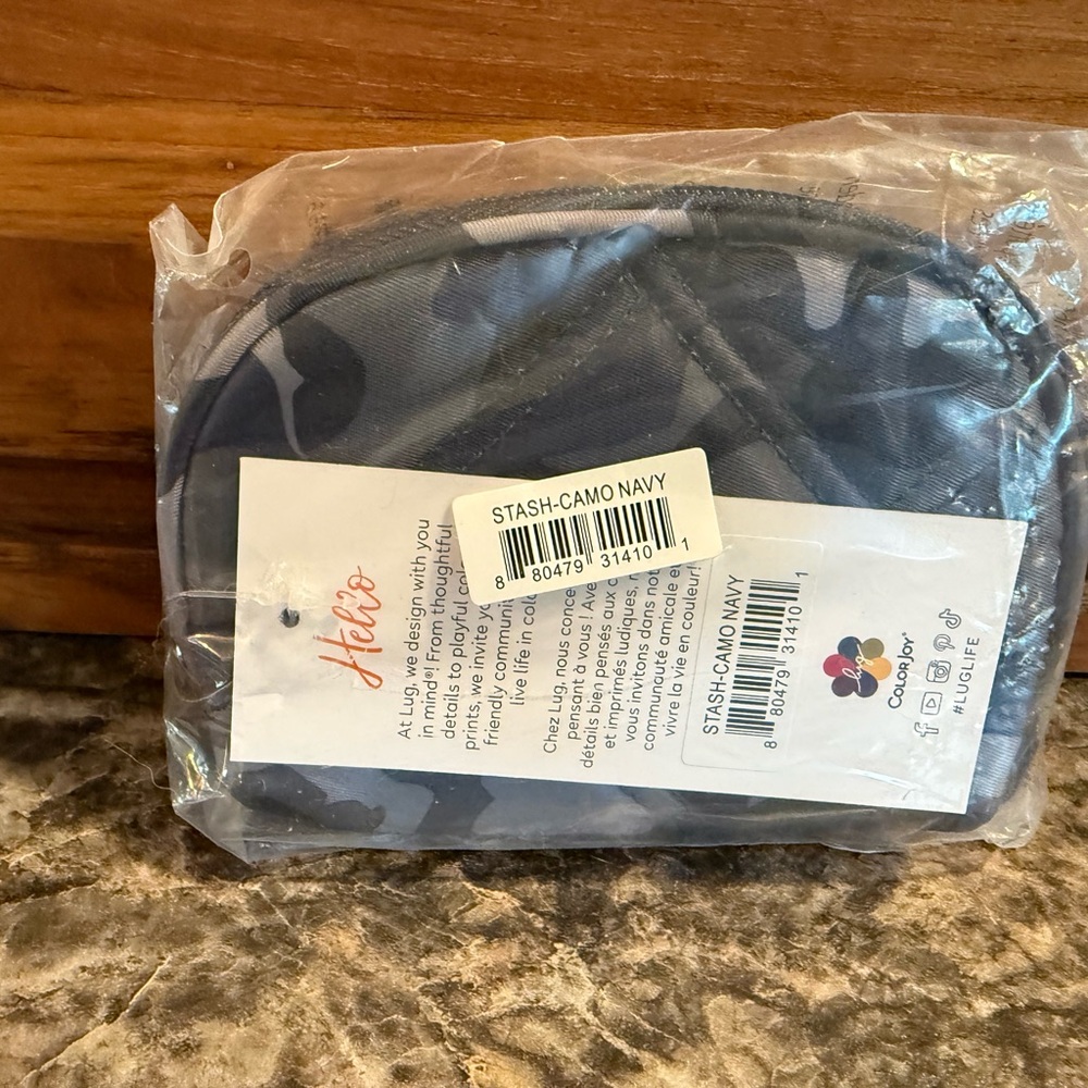 Hideo Navy Camo Pouch